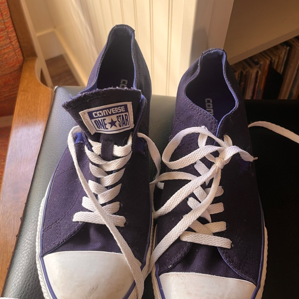 Converse One Star Navy Canvas Low Top Sneakers